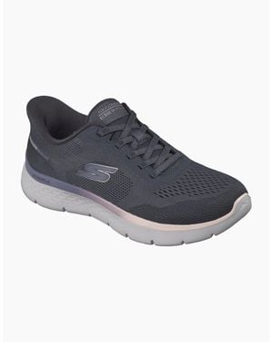 Skechers Go Walk Flex Azriel Textile Charcoal Textile/Trim Trainers - Blue