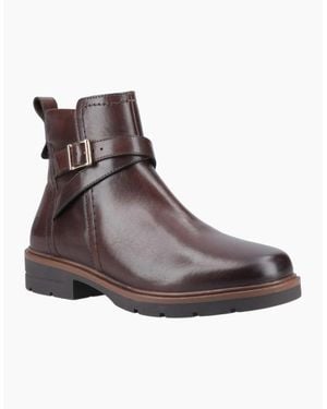 Hush Puppies Tove Buckle Ankle Boots - Brown