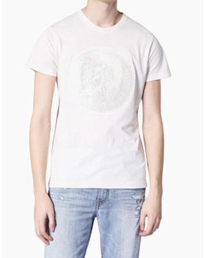 DIESEL T Diego Sk T Shirt Cotton Crew Neck Casual Summer Short Sleeve Tee - White