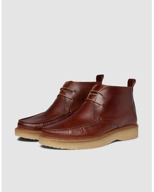 Oliver Sweeney Xixona Leather Moccasin Boots - Brown