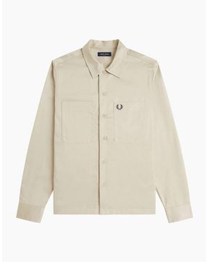 Fred Perry Twill Overshirt - Natural