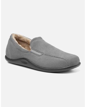 Hotter Relax Warm Lined Slippers - Grey