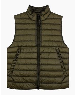 C.P. Company D.D. Shell Down Lens Gilet Khaki 683 - Green