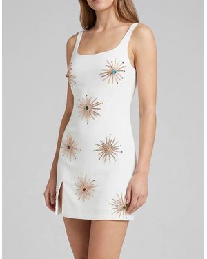 Oceanus Callie Luxury Embellished Party Dress - White