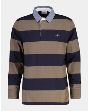 GANT Regular Fit Chambray Stripe Heavy Rugger - Blue