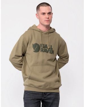 Fjallraven Logo Hoodie - Natural