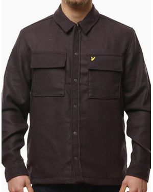 Lyle & Scott Lyle & Scott Plain Sediment Overshirt Jacket - Black