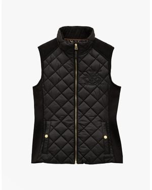 Joules Braemar Luxe Quilted Gilet - Black