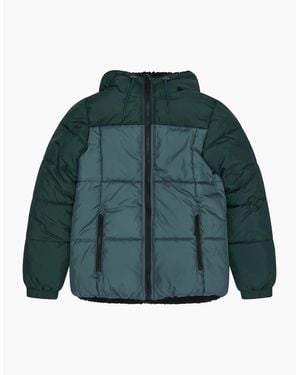 Reebok Rb2103 Reversible Puffer Sherpa - Green
