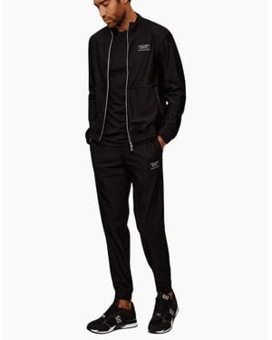 EA7 Edition Textured Cotton/ Tracksuit - Black
