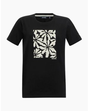 Regatta Ladies Filandra Vx Floral Pattern T-Shirt - Black