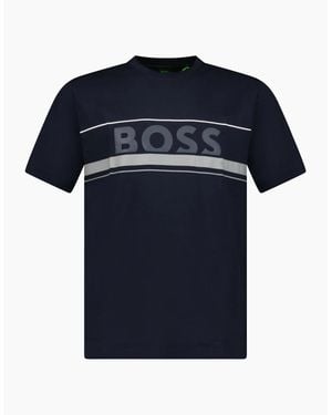 BOSS Iconic Zone Logo T-Shirt - Blue