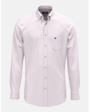 Fynch-Hatton Washed Oxford Solid Button Down Shirt Magnolia - Pink