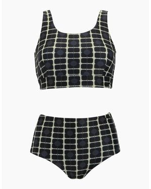 Regatta Ladies Orla Kiely Poppy Reversible Bikini Set - Black