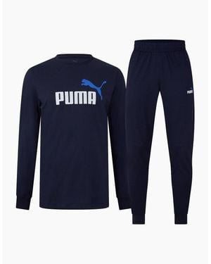PUMA Leisurewear Long Fleece Full Tracksuit - Blue