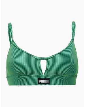 PUMA Peek A Boo Bikini Top - Green