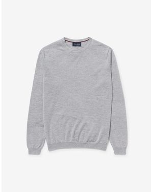 Oliver Sweeney Merino Wool Crew Neck Jumper - Grey