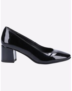 Hush Puppies Memory Foam Anna Leather Court Shoes - Black
