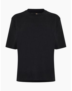 Timberland Cropped Crew Neck Relaxed Fit T-Shirt - Black