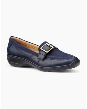 Hotter Opel Low Wedge Shoes - Blue