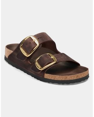 Birkenstock Arizona Big Buckle Oiled Leather Sandals - Brown