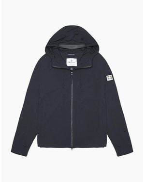 Aquascutum Active Hooded Stretch Windbreaker Jacket - Blue