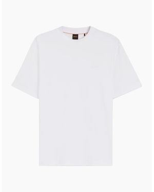 BOSS Boss Te Interlock Relaxed Fit T-Shirt - White