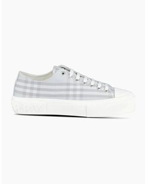 Burberry 'Jack Low' Check Trainers - White