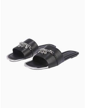 DKNY Holden Charms Flat Sandals - Black