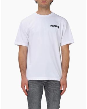 KENZO Boke Flower 2.0 T Shirts Crew Neck Short Sleeve Casual Cotton Tops - White
