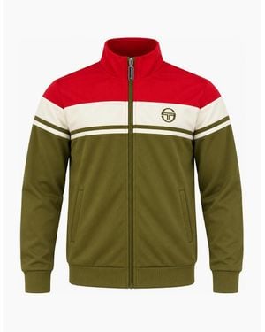 Sergio Tacchini Damarindo Track Top Jacket Adrenaline Rush/Gardenia/Dark - Green