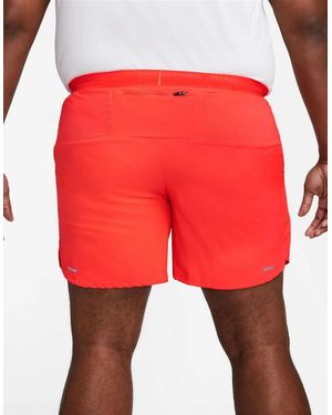 Nike Fit Stride 7 Brief Lined Running Shorts - Red