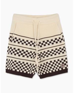 Amiri Chequered Mesh Shorts - White