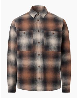 Belstaff Outpost Brushed Cotton Flannel Shirt Maple - Brown