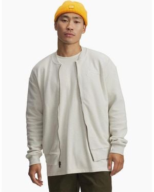 Under Armour Terry Bomber Jacket With Ribbed Cuff - Grey