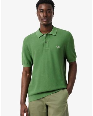 Lacoste Classic Fit Knitted Polo Shirt - Green
