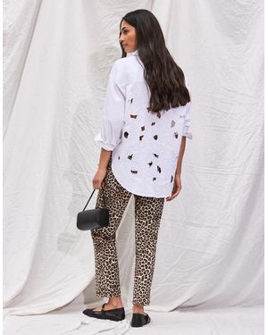 Ro&zo Cutwork Embroidered Back Shirt - White