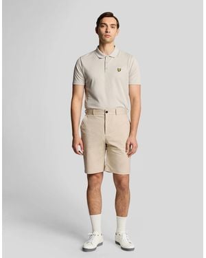 Lyle & Scott Golf Course Stretch Chino Shorts - Natural
