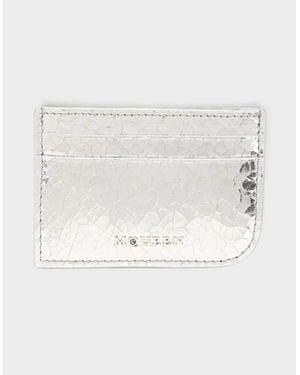 McQueen Sling Logo Card Case Metallic - Natural