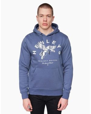 Henleys Colhen Hoodie Deep - Blue