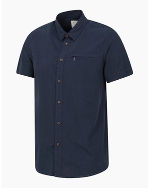 Mountain Warehouse Coconut Slub Short-Sleeved Shirt - Blue