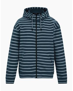 Regatta Ladies Bayletta Striped Full Zip Hoodie - Blue