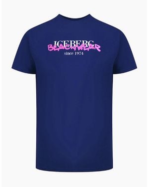 Iceberg Ice Beachwear Logo T-Shirt - Blue
