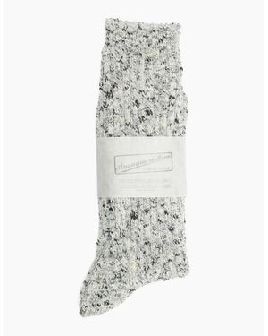 Anonymous Ism Homespun Art Yarn Crew Cotton Socks - White