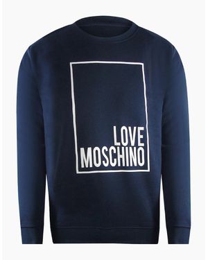 Love Moschino Box Logo Sweatshirt - Blue