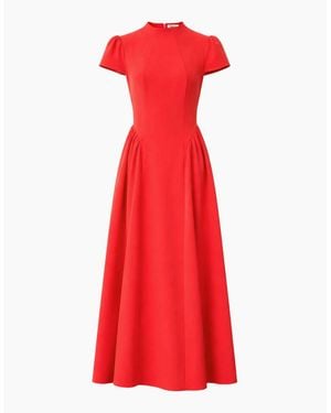 Ro&zo Mariam Cap Sleeve Maxi Dress - Red