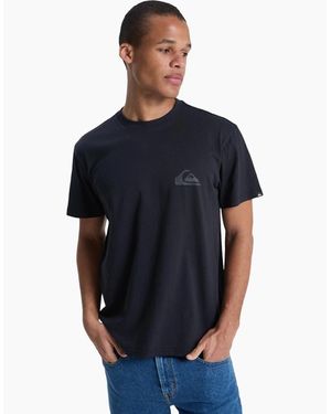 Quiksilver Ev Mini Logo Crew Neck Short Sleeve T-Shirt - Blue
