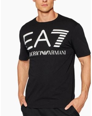 Armani Ea7 6Kpt23 T Shirt Emporio Summer Casual Cotton Top Tee - Black