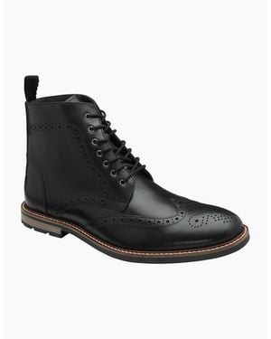 Frank Wright Corby Brogue Boots - Black