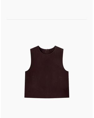 Ro&zo Chocolate Suede Shell Top - Purple